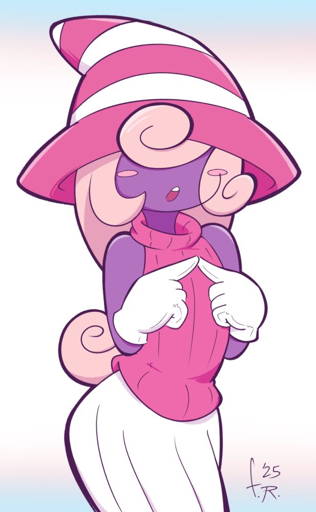 Another drawing of my take on Vivian from Paper Mario TTYD.
