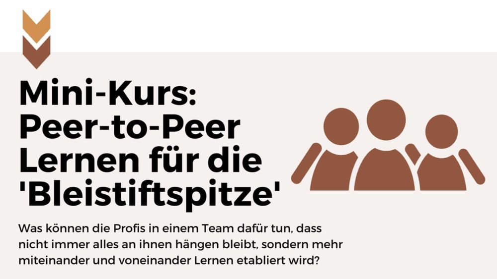 Mini-Kurs: Peer-to-Peer Lernen für die 'Bleistiftspitze' | eBildungslabor