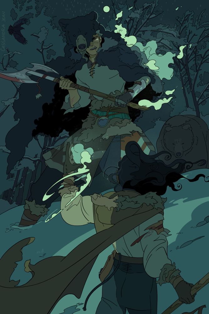 A battle between a hunter and warlock. 