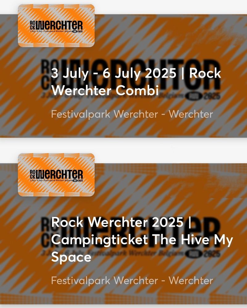 Festival and camping tickets for Rock Werchter 2025.