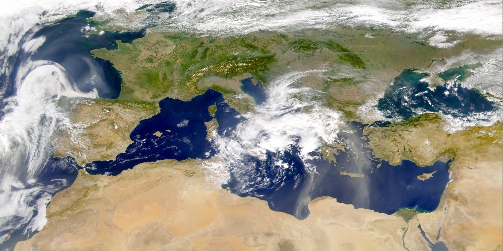 Satellietbeeld van de Middellandse Zee