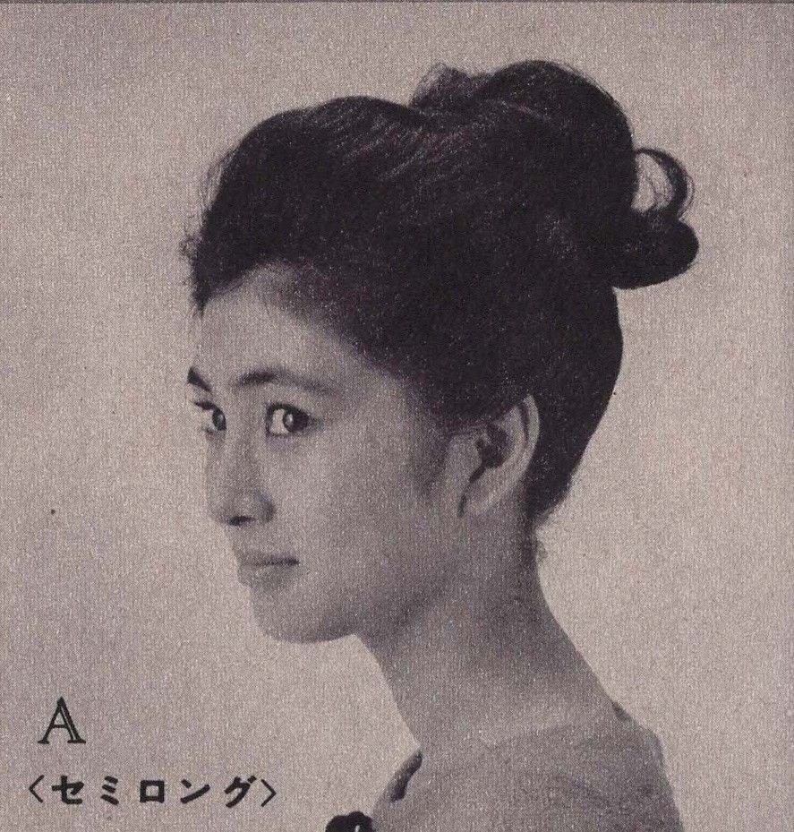 Black and white closeup of the left side Meiko's face and hair in profile, though she is looking towards her left