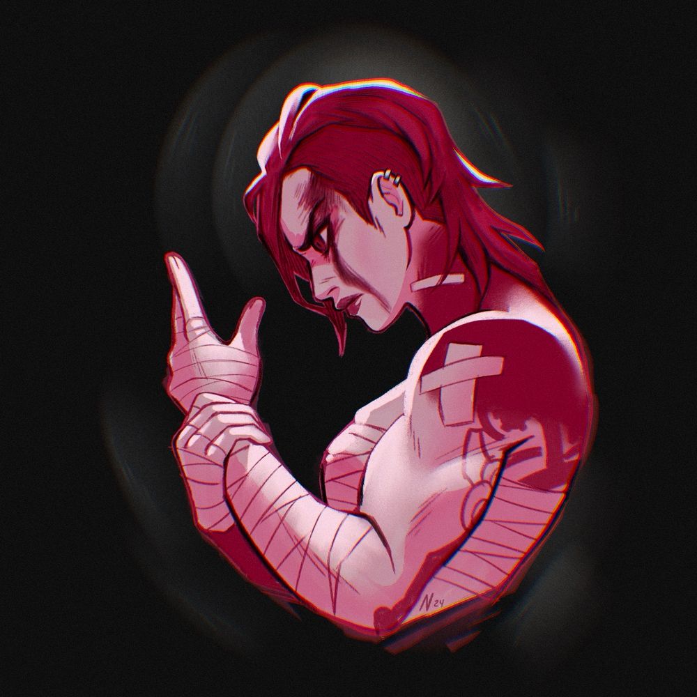 Bust sized art of Pit fight Vi from League of Legends/Arcane
