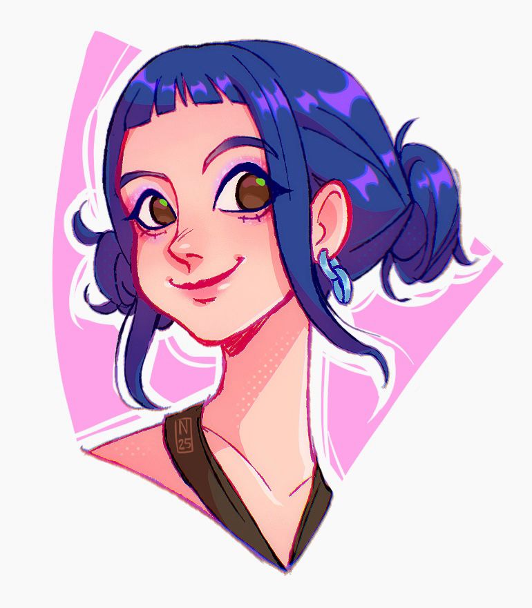 Headshot drawing of Zoey