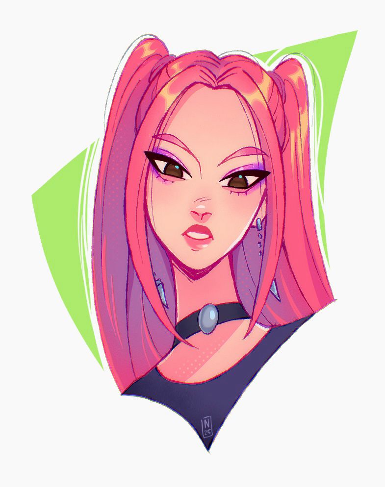 Headshot drawing of Mira