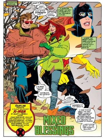 Uncanny X-Men 308 Mixed Blessings. 1993. Scott and Jean take a walk, remember, and look to their future on a bright, crisp Thanksgiving morning.