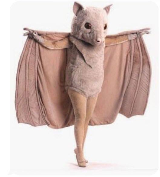 a screenshot of a bat onesie, complete with head piece and wings