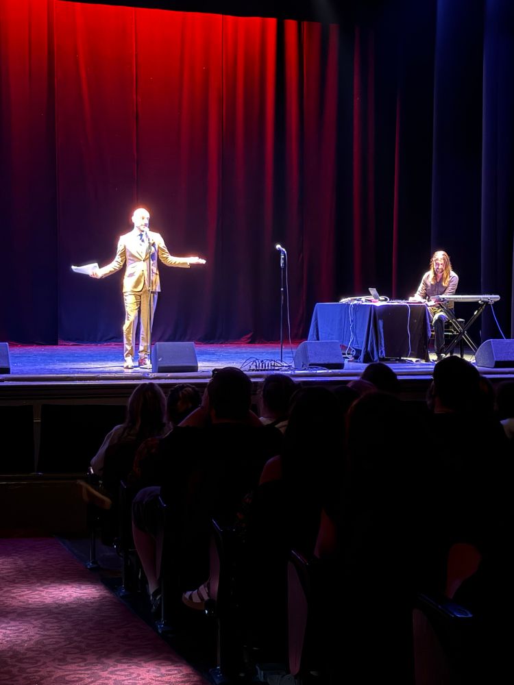 Cecil Baldwin and Disperition on stage