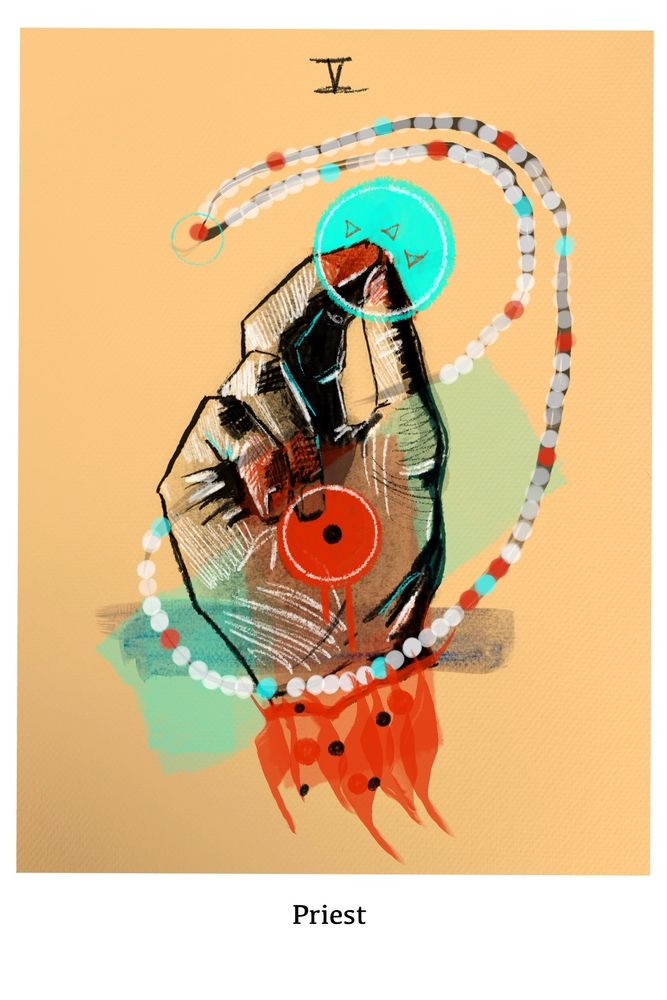Priest/heirophant tarot card