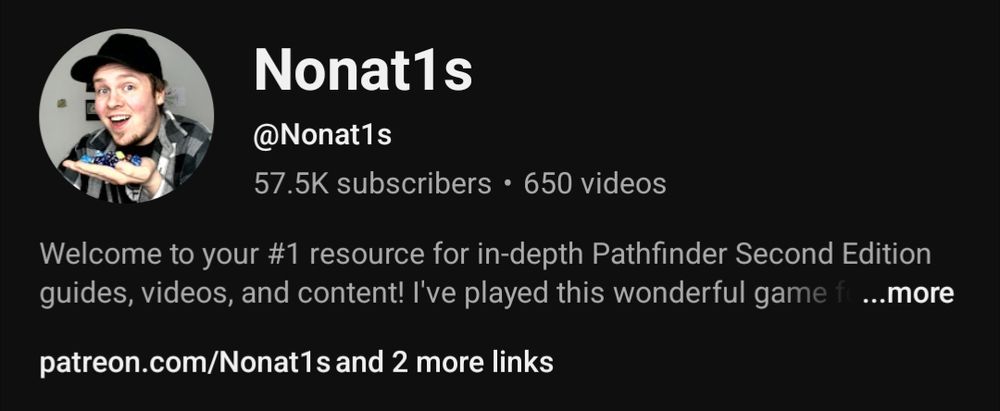 A screenshot of the Nonat1s YouTube channel. 
