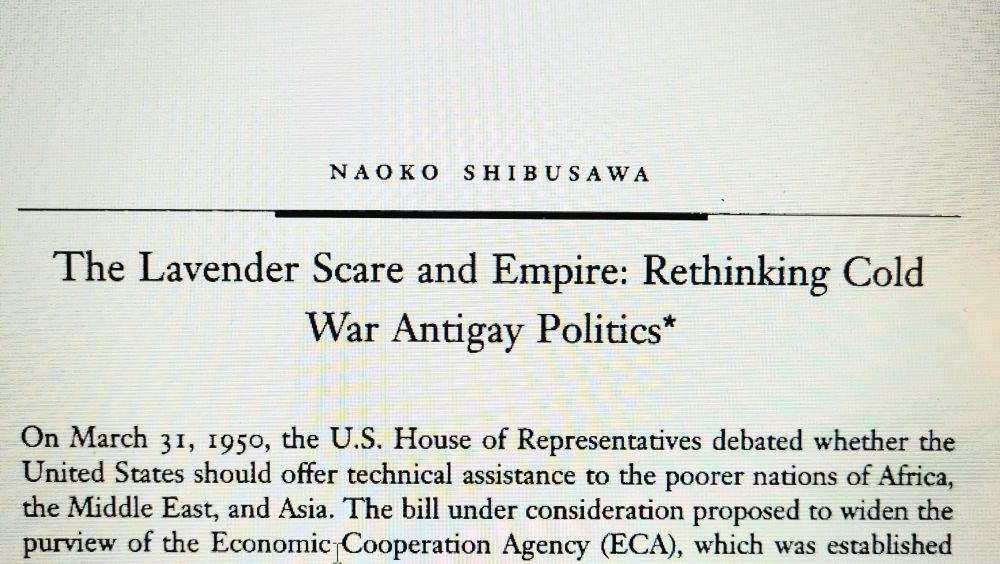 Article screenshot about the Lavender Scare