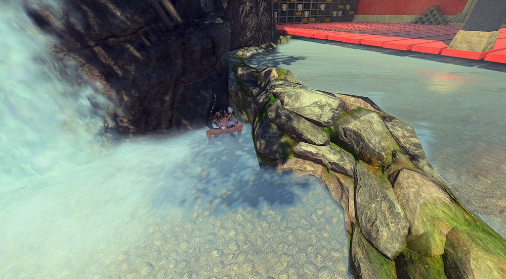 //did a small comic where Azazel gets spooked while they had a passionate movement in the hot springs.