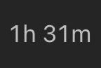 1 h 31m
1 hour 31 minutes 