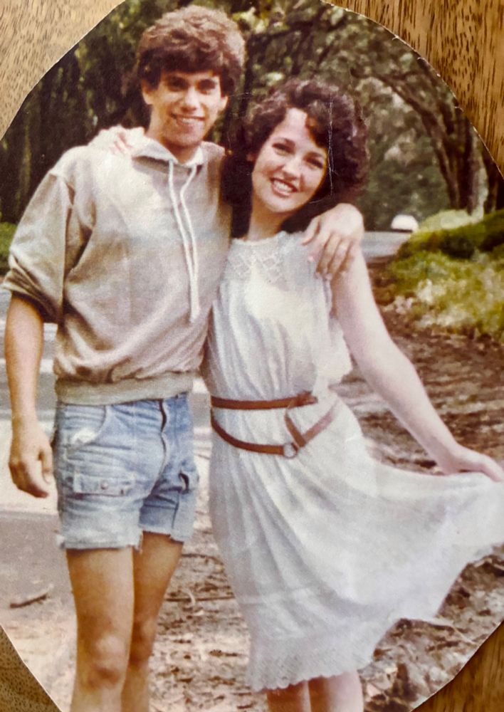 Honeymoon photo of Robby Benson & Karla DeVito Kauai 1982 