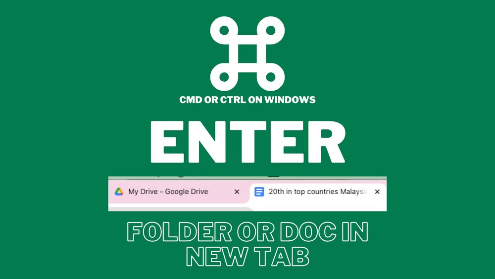 Cmd Enter or Ctrl Enter to open doc in a new tab.