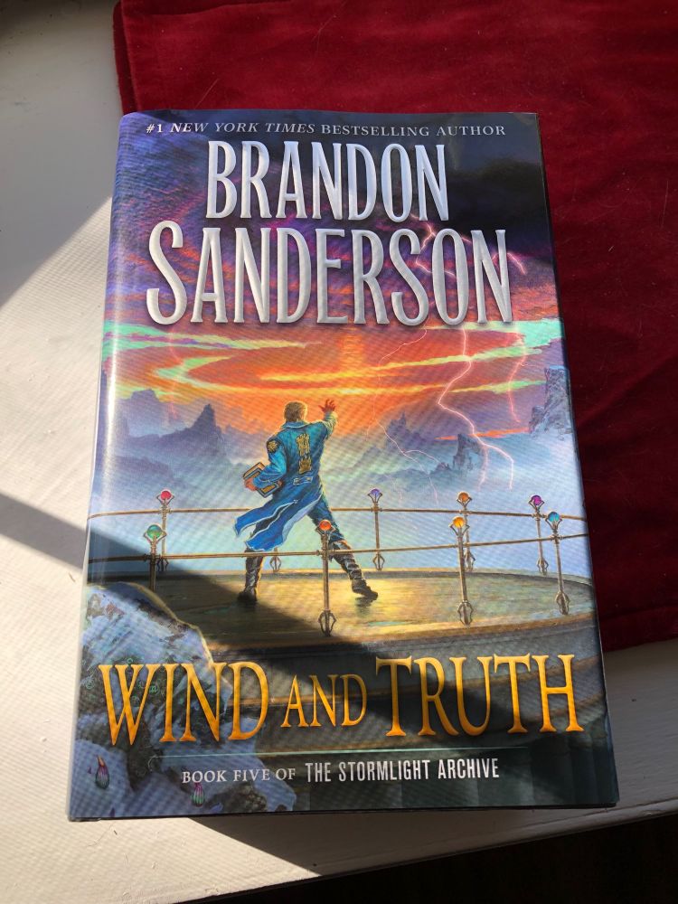 Photo of the 5th book in the Stormlight Archive series by Brandon Sanderson