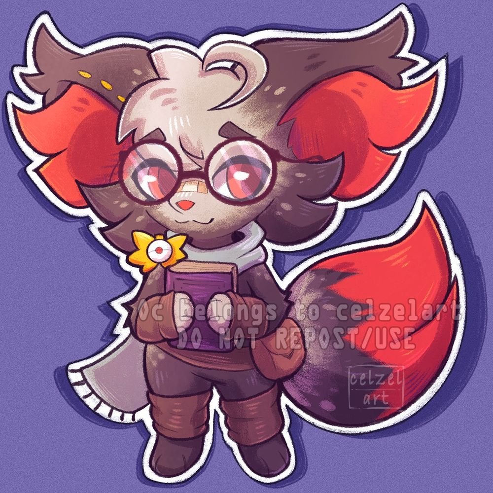 A drawing of an anthro Fennekin pmd Oc