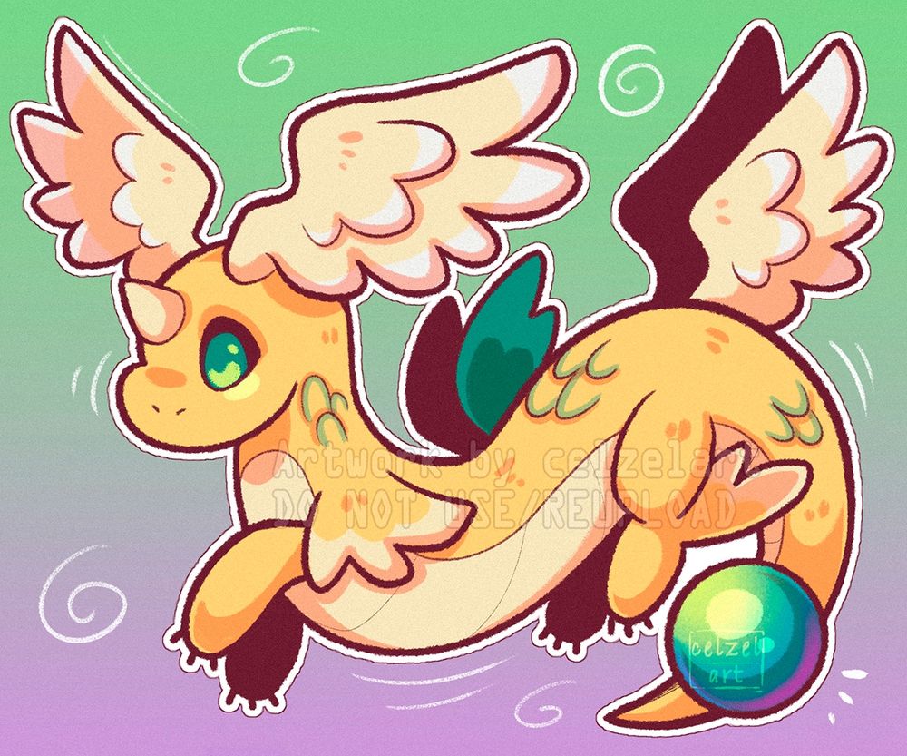 A drawing of mega dragonite but they are long like Dragonair and have an extra pair of wings