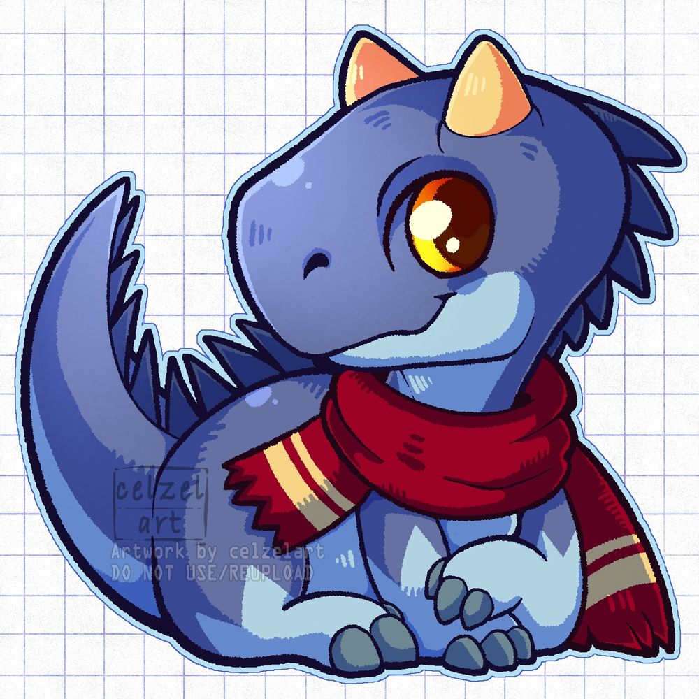 A little chibi of a dinosaur Oc