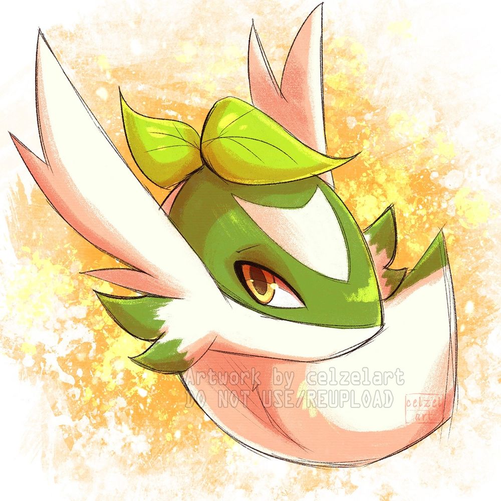 Art Fight: Colored sketch bust of an Latios Oc
