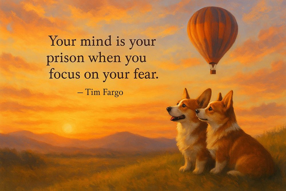 Your mind is your prison when you focus on your fear. - Tim Fargo