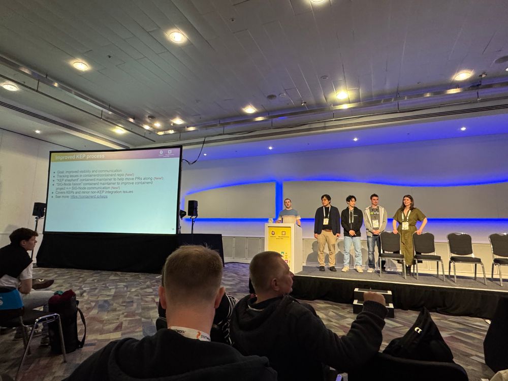 Maintainers of the containerd project presenting at KubeCon EU providing an update on recent changes and releases