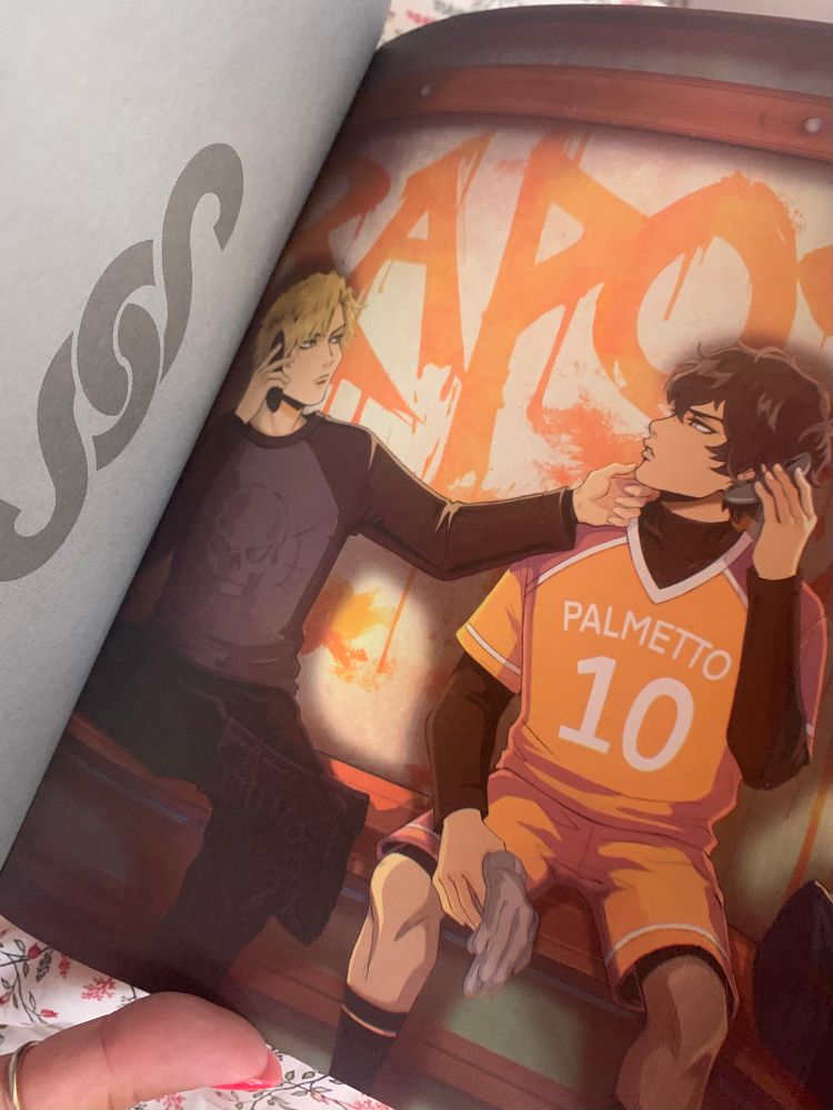 back endpaper for O Rei Corvo (european portuguese edition The Raven King) published by Secret Society with art by Sara Covelo (@agust3d on instagram)