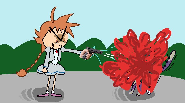 Duck FUCKING KILLING MR CAT WITH A GUN!!!!!!!!!!