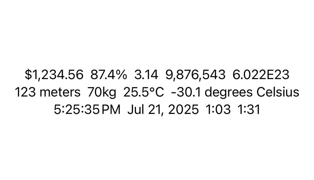An example of the formats in use.