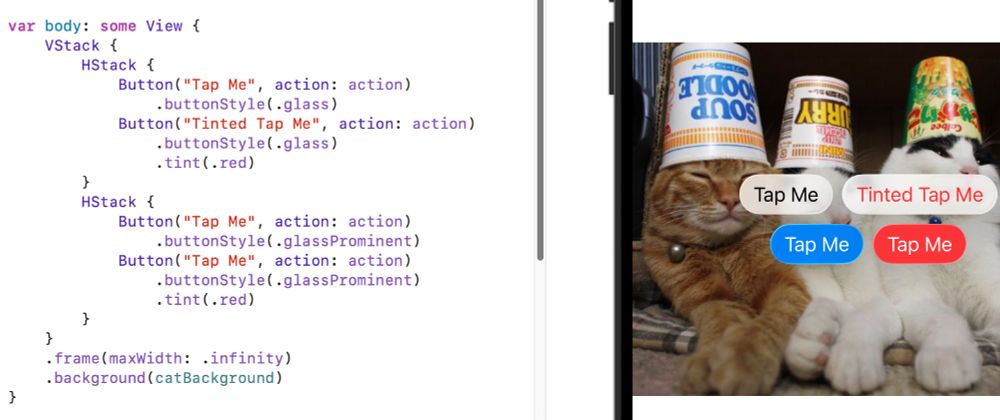 A screenshot of .glassProminent in action.
