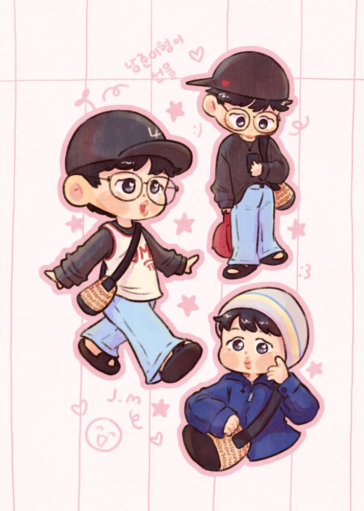 chibi jimin in l.a. from his instragram posts