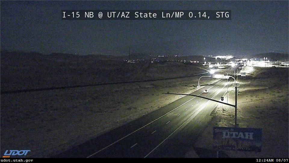 I15 NB @ UTAZ State Line  MP 0.14  STG