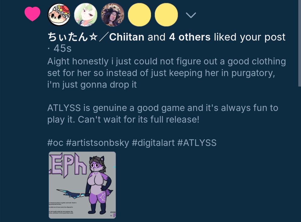 CHIITAN LIKING MY FURRY ART OF MY ATLYSS OC