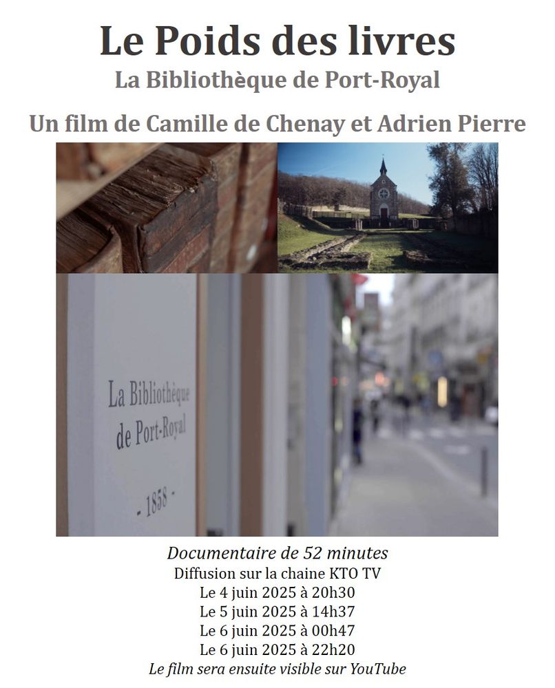 Affiche du film "Le Poids des livres : la Bibliothèque de Port-Royal"