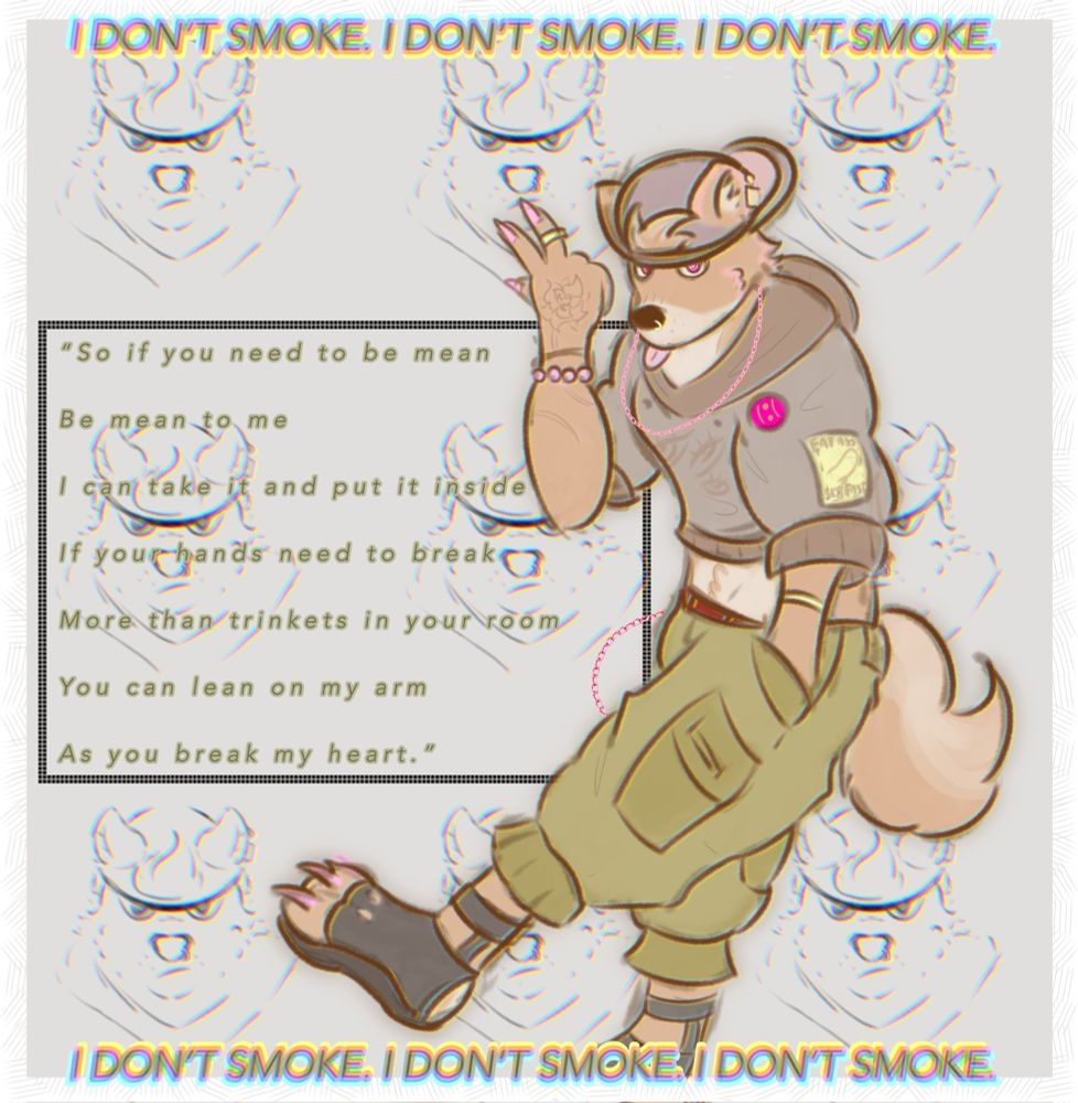 Stylize art of Reks based on Mitski's "I Don't Smoke".