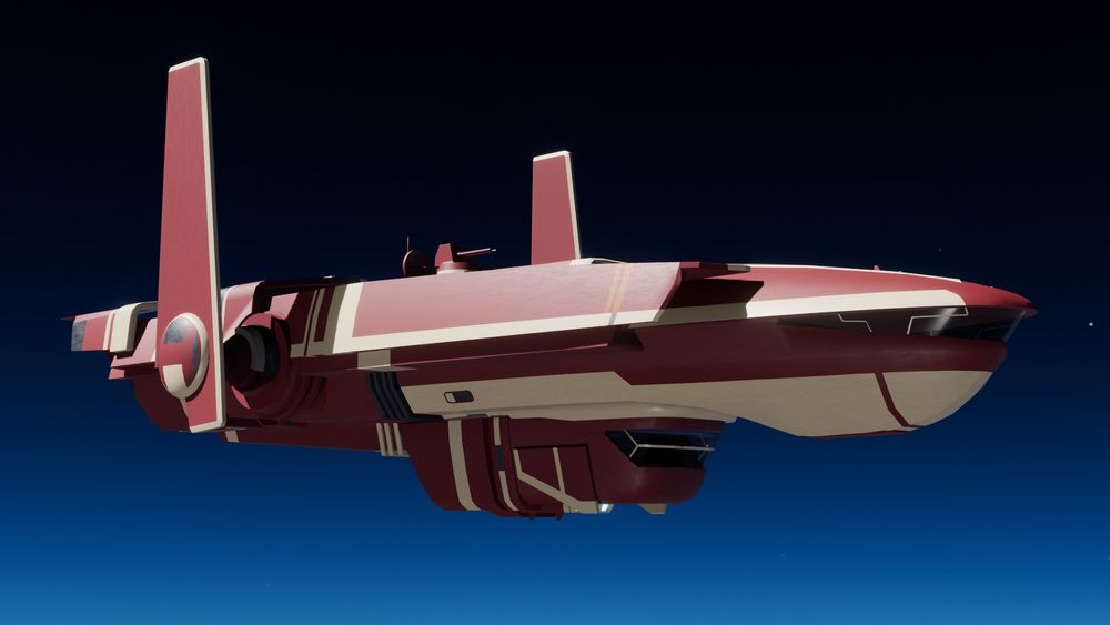 Left forward quarter view of the GX1 Short Hauler from Star Wars The Clone Wars