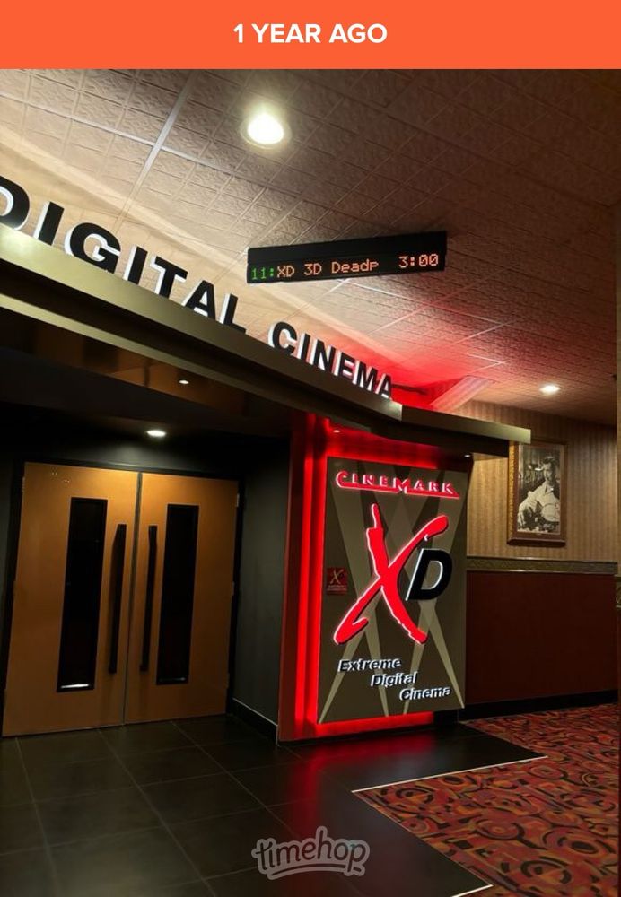 Auditorium stating that “Deadpool and Wolverine” is playing