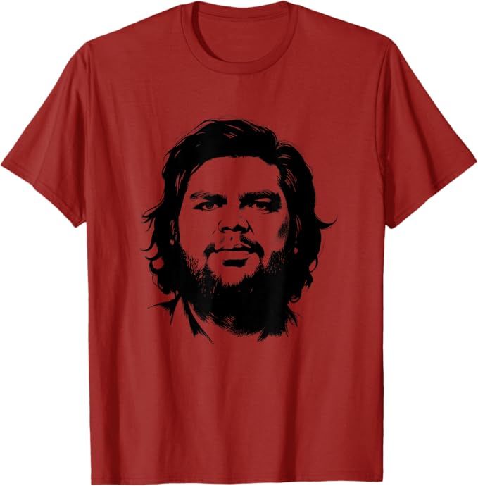 At first glance it appears to be a che guevarra shirt. But then you realize it's the fat JD Vance meme.