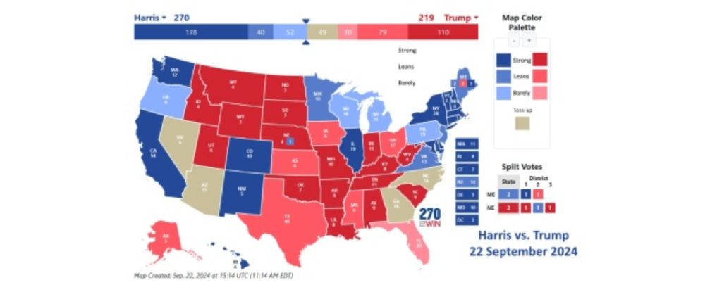 A Probabilistic Look at The Presidential Election: 22 September 2024