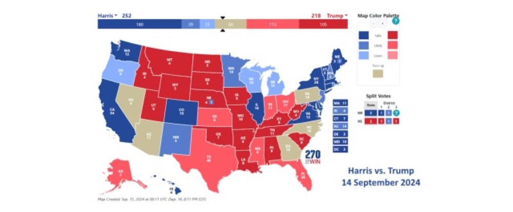 A Probabilistic Look at The Presidential Election: 14 September 2024