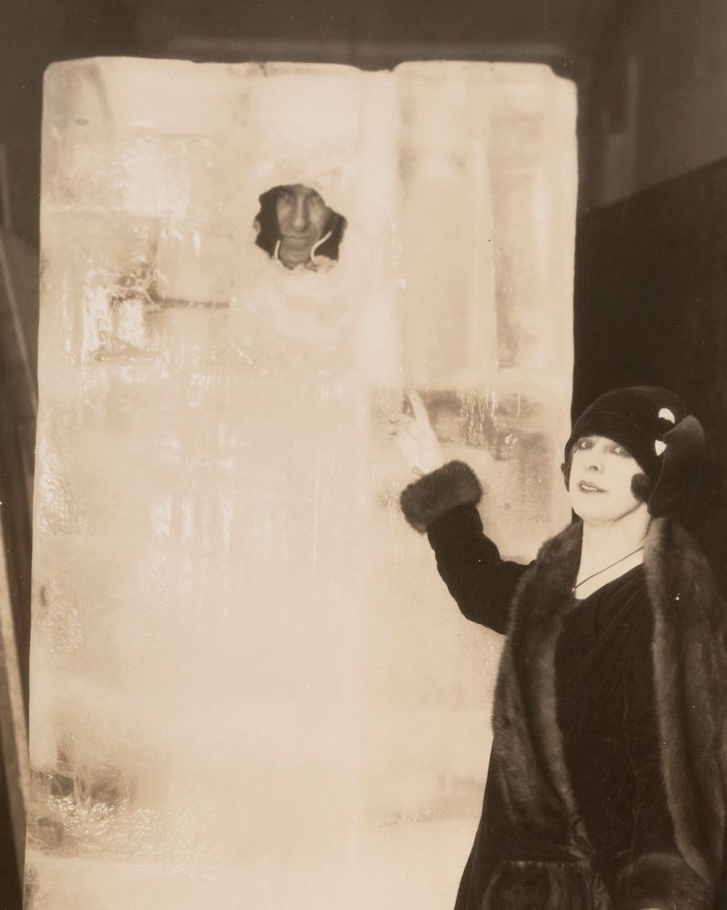 Unknown photographer, [Bess Houdini Pointing at Ice Man, No. 5], December 1927. Harry Houdini Papers, box 16.

Harry Houdini Papers
Harry Ransom Center
University of Texas at Austin
