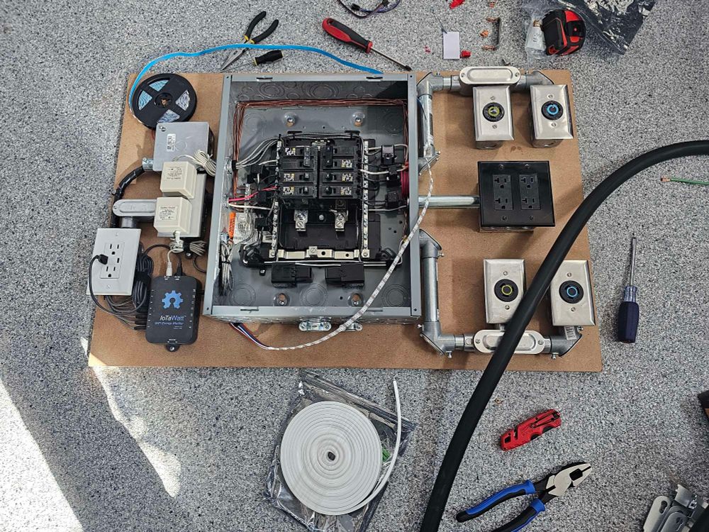 Power monitoring demo board being worked on