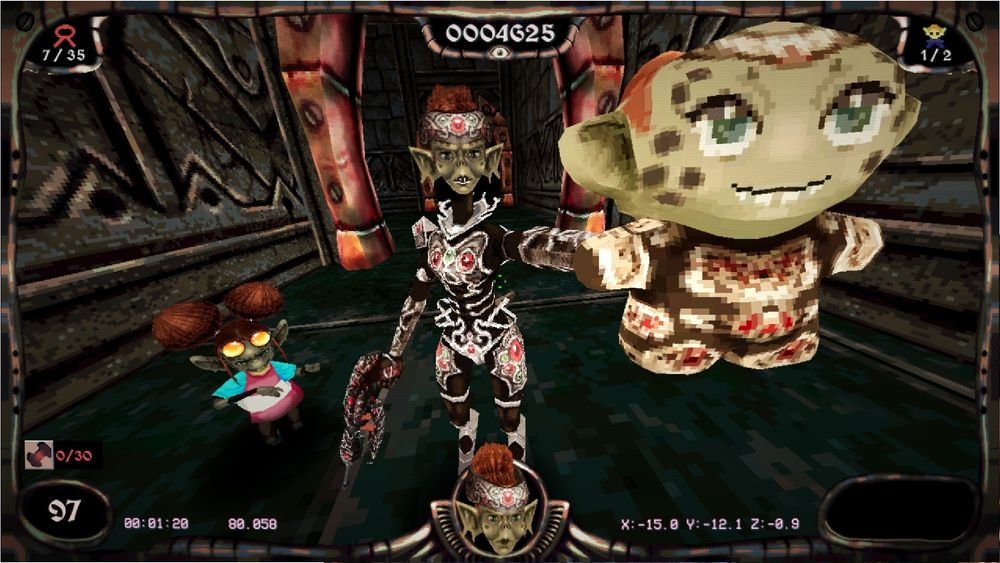 Val'ty shows a plushie of herself, her daughter dances in the background