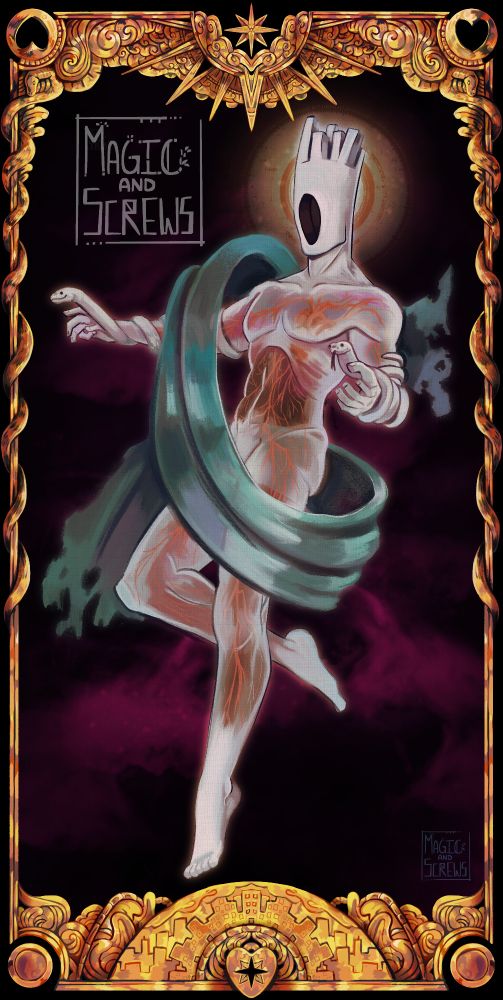 A portrait of minos prime from ultrakill