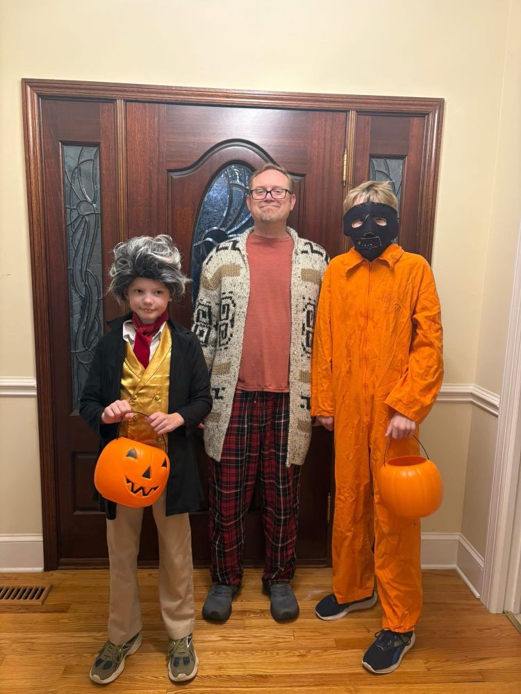Three people in costumes