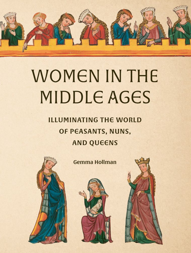 The book cover of "Women in the Middle Ages" which features medieval drawings of noblewomen.