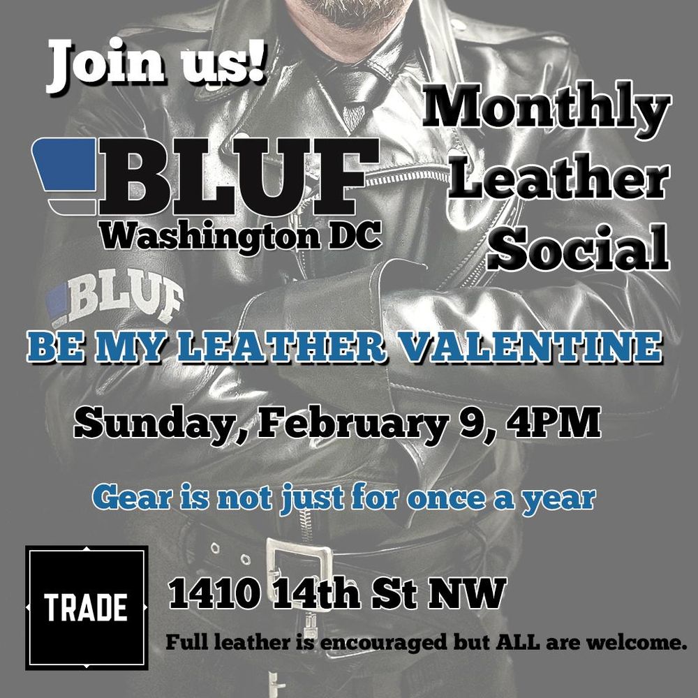 Poster for BLUF DC Monthly Social