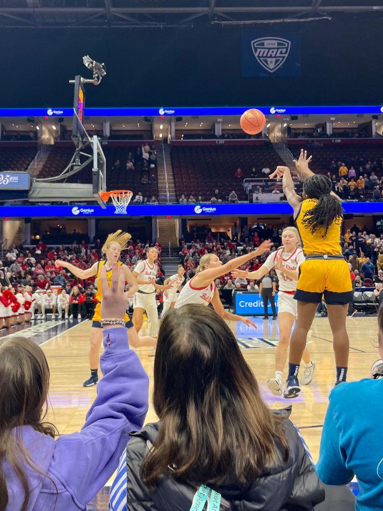 First basket of the MAC women’s championship game, scores by Toledo
