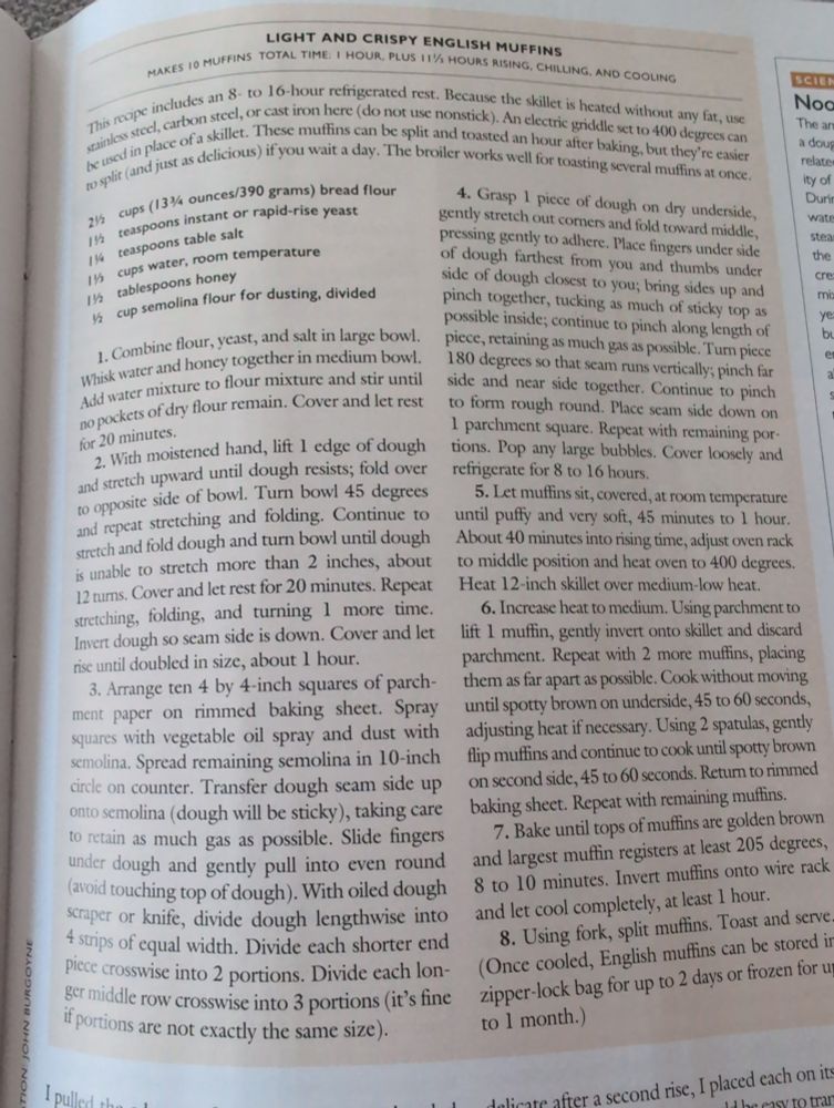 English muffin recipe from CI