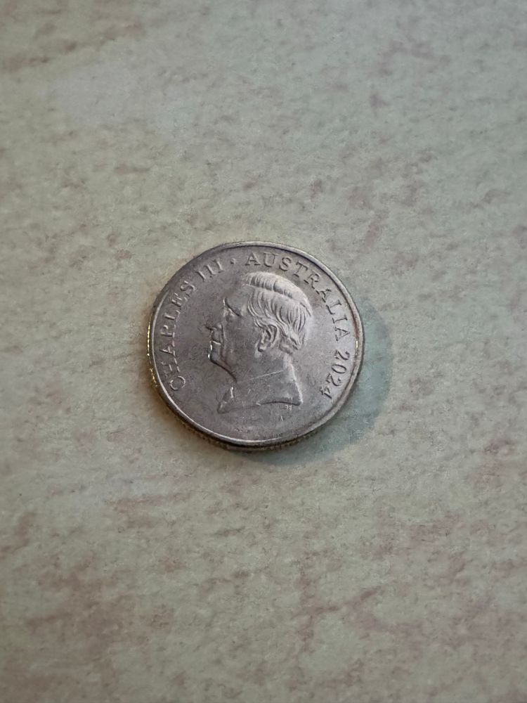 Australian coin with King Charles III on it